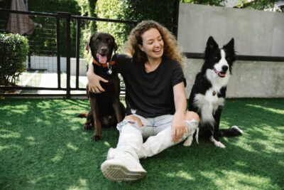 Avec ses chiens