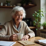 Femme âgée concentrée jouant au Scrabble avec des mots animaux N