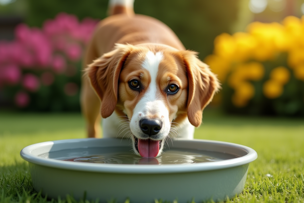 chien eau