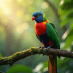 Quetzal perché dans la forêt centrale d'Amérique